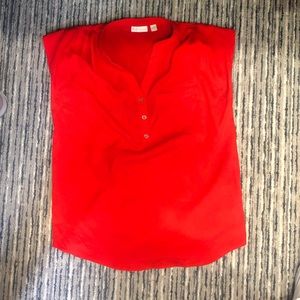 Sleeveless red blouse New York and company